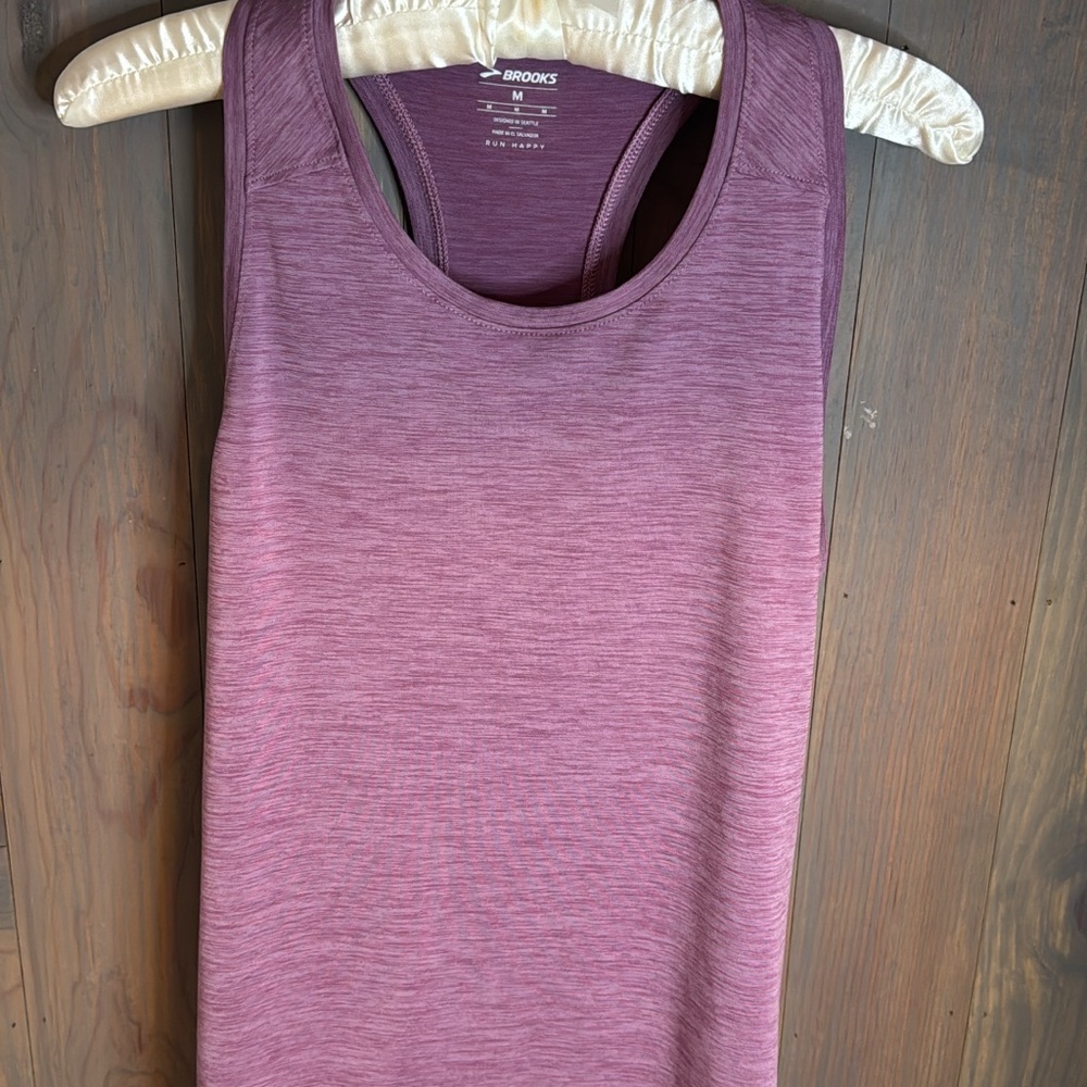 Brooks Purple Racerback Running Tank Size M